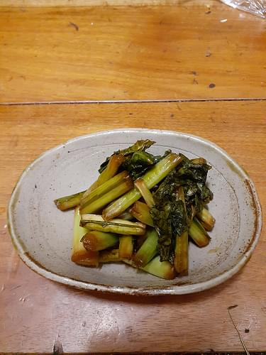 野沢菜の簡単醤油漬け