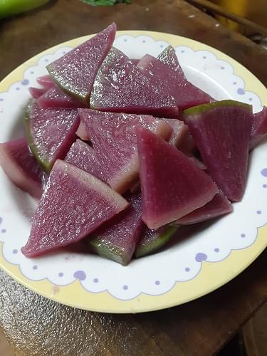 紅芯大根のバター蒸し