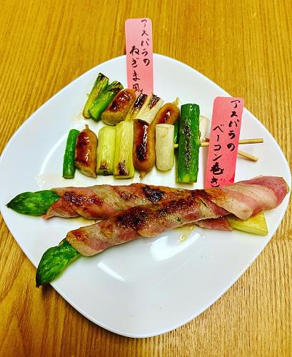 アスパラのねぎま風