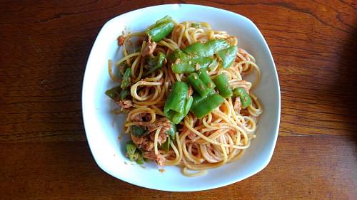 甘長ピーマンのイタリアンスパゲッティ
