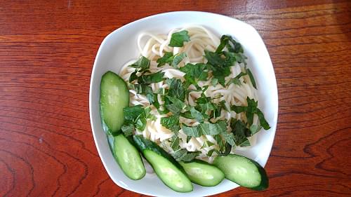 大葉ときゅうりの冷やしうどん